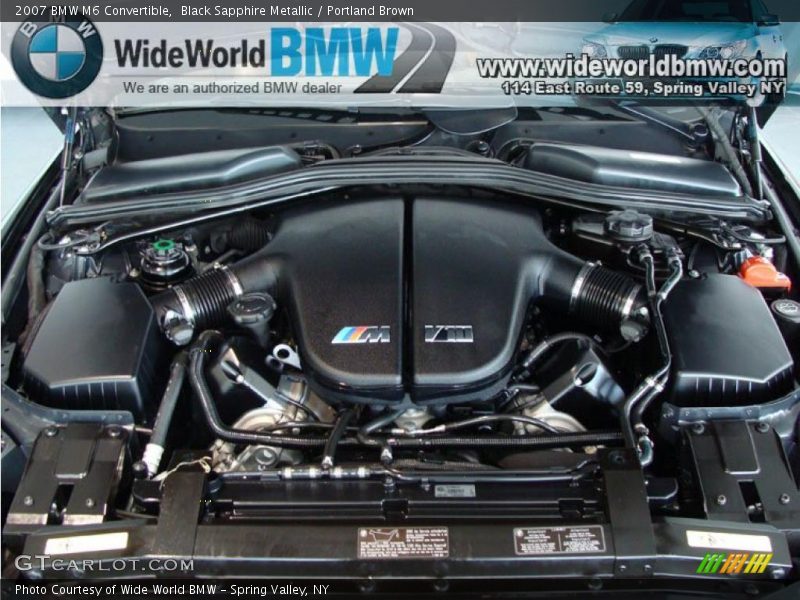 Black Sapphire Metallic / Portland Brown 2007 BMW M6 Convertible