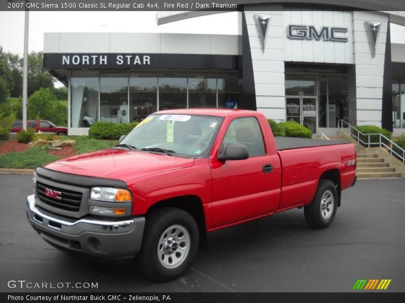 Fire Red / Dark Titanium 2007 GMC Sierra 1500 Classic SL Regular Cab 4x4