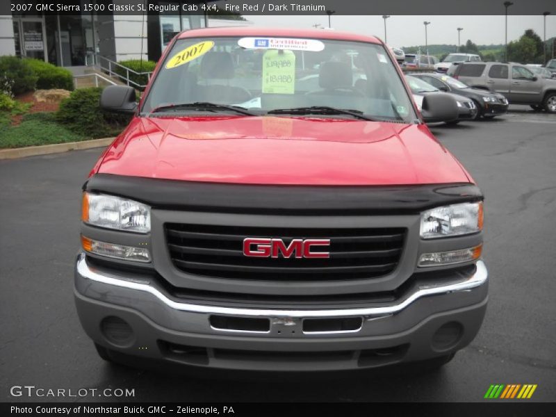 Fire Red / Dark Titanium 2007 GMC Sierra 1500 Classic SL Regular Cab 4x4