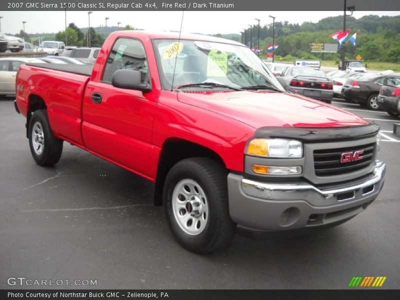 Fire Red / Dark Titanium 2007 GMC Sierra 1500 Classic SL Regular Cab 4x4