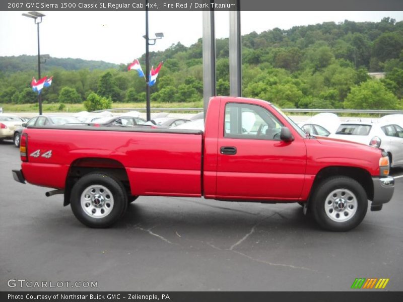 Fire Red / Dark Titanium 2007 GMC Sierra 1500 Classic SL Regular Cab 4x4