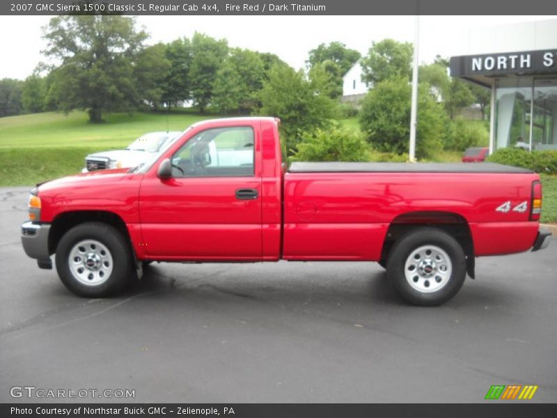 Fire Red / Dark Titanium 2007 GMC Sierra 1500 Classic SL Regular Cab 4x4