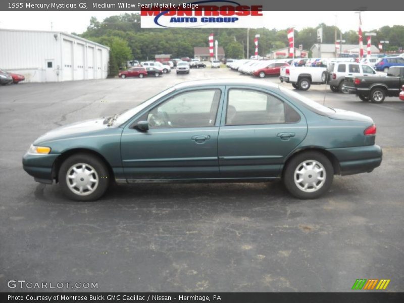Medium Willow Pearl Metallic / Beige 1995 Mercury Mystique GS