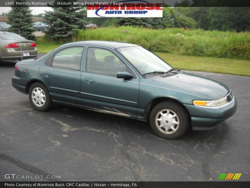 Medium Willow Pearl Metallic / Beige 1995 Mercury Mystique GS
