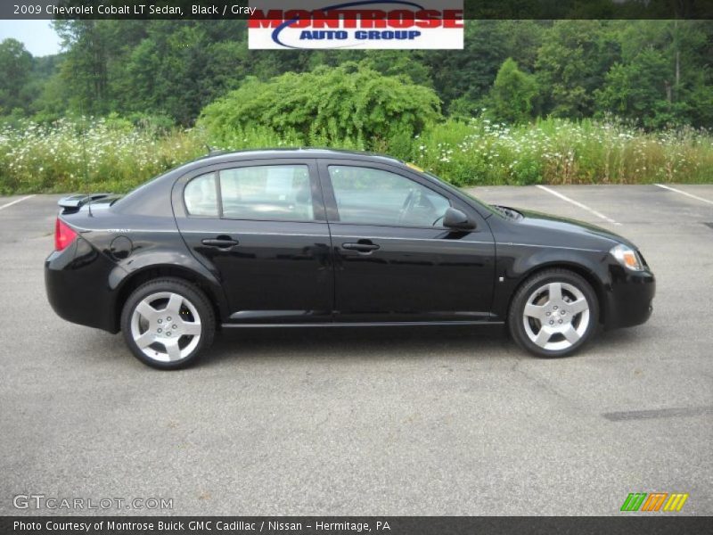 Black / Gray 2009 Chevrolet Cobalt LT Sedan
