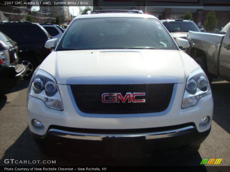 Summit White / Brick 2007 GMC Acadia SLT AWD