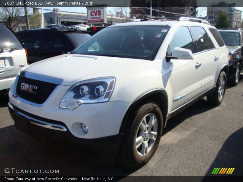Summit White / Brick 2007 GMC Acadia SLT AWD