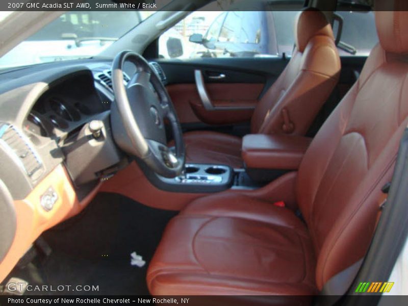 Summit White / Brick 2007 GMC Acadia SLT AWD