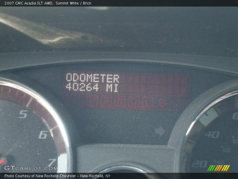 Summit White / Brick 2007 GMC Acadia SLT AWD