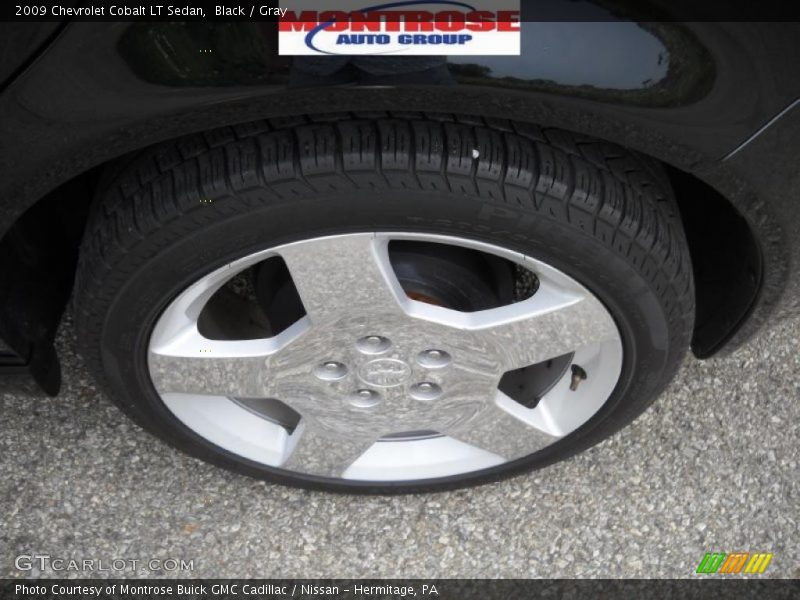 Black / Gray 2009 Chevrolet Cobalt LT Sedan