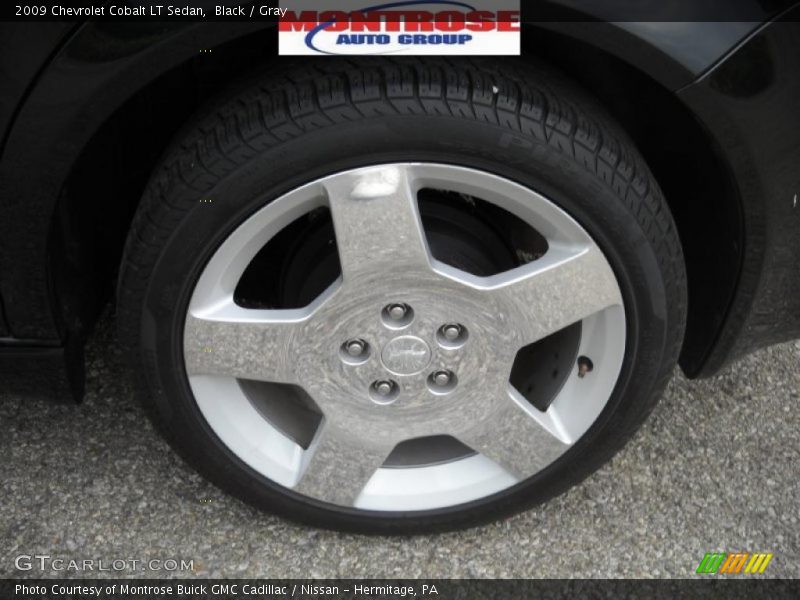 Black / Gray 2009 Chevrolet Cobalt LT Sedan