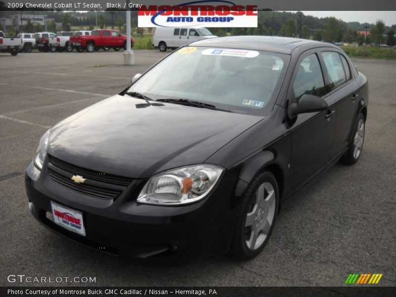 Black / Gray 2009 Chevrolet Cobalt LT Sedan