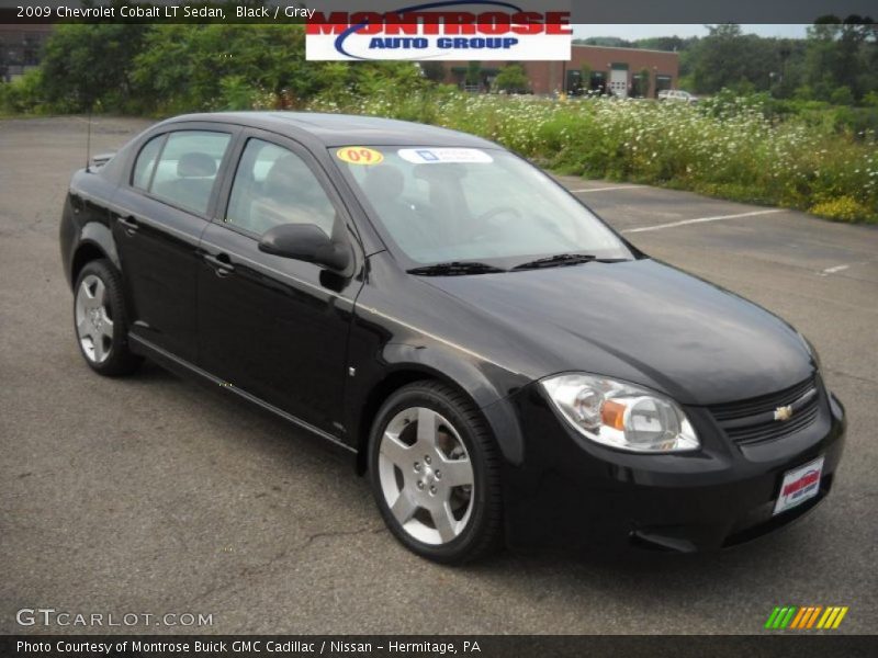 Black / Gray 2009 Chevrolet Cobalt LT Sedan