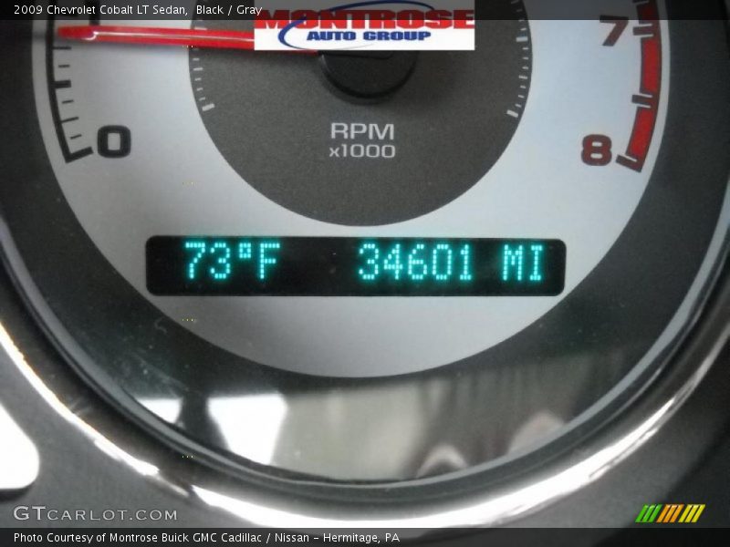 Black / Gray 2009 Chevrolet Cobalt LT Sedan