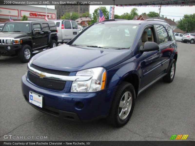 Navy Blue Metallic / Light Cashmere 2008 Chevrolet Equinox LS AWD
