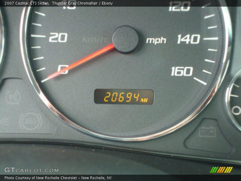 Thunder Gray Chromaflair / Ebony 2007 Cadillac CTS Sedan