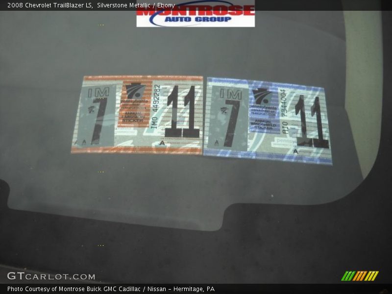 Silverstone Metallic / Ebony 2008 Chevrolet TrailBlazer LS