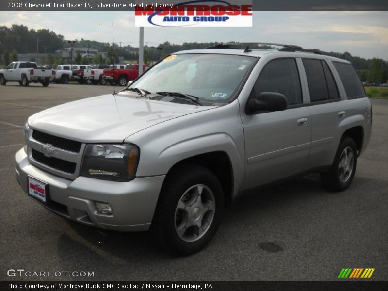 Silverstone Metallic / Ebony 2008 Chevrolet TrailBlazer LS