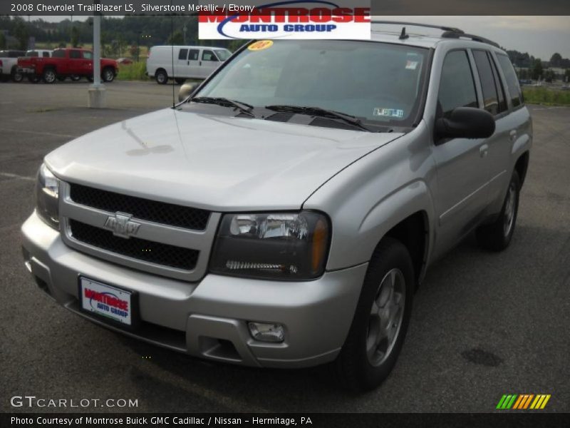Silverstone Metallic / Ebony 2008 Chevrolet TrailBlazer LS