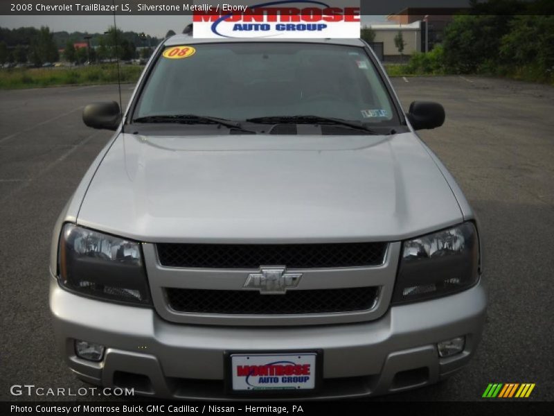 Silverstone Metallic / Ebony 2008 Chevrolet TrailBlazer LS