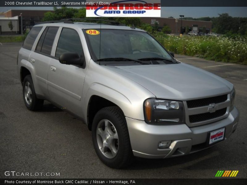 Silverstone Metallic / Ebony 2008 Chevrolet TrailBlazer LS