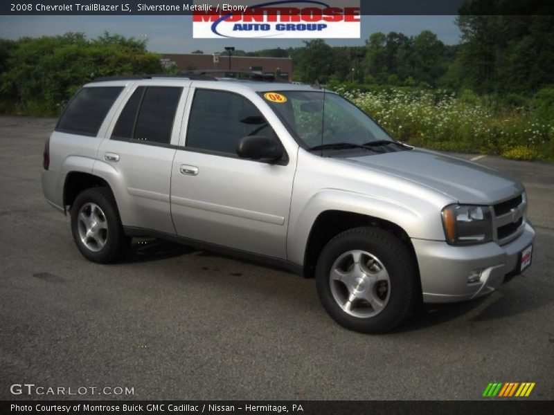 Silverstone Metallic / Ebony 2008 Chevrolet TrailBlazer LS