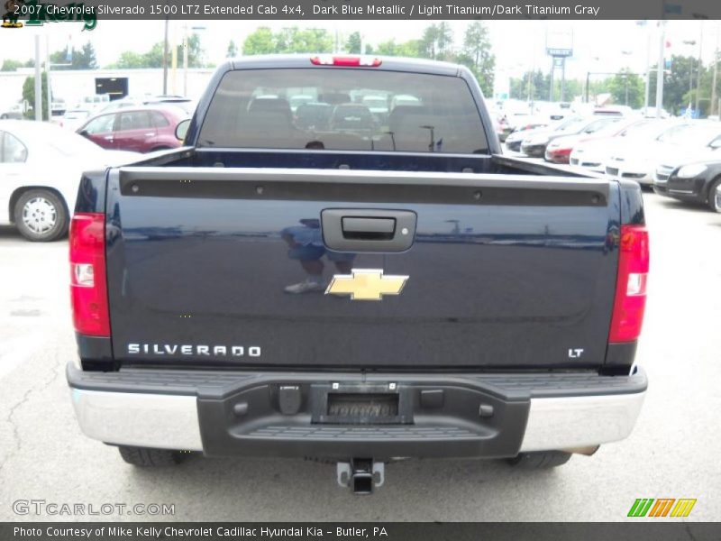 Dark Blue Metallic / Light Titanium/Dark Titanium Gray 2007 Chevrolet Silverado 1500 LTZ Extended Cab 4x4