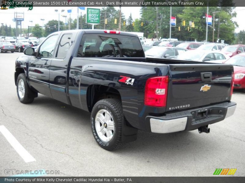 Dark Blue Metallic / Light Titanium/Dark Titanium Gray 2007 Chevrolet Silverado 1500 LTZ Extended Cab 4x4