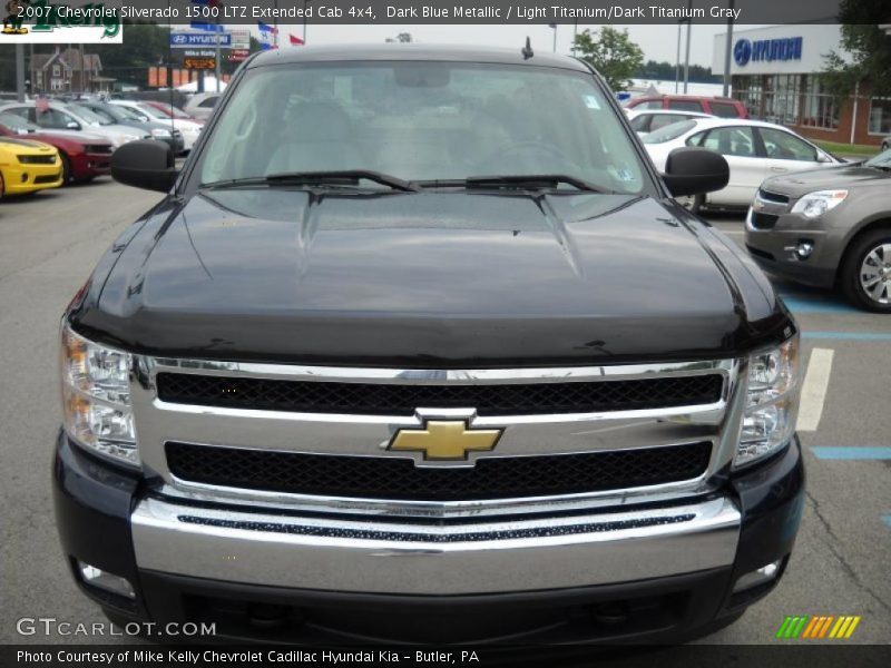 Dark Blue Metallic / Light Titanium/Dark Titanium Gray 2007 Chevrolet Silverado 1500 LTZ Extended Cab 4x4