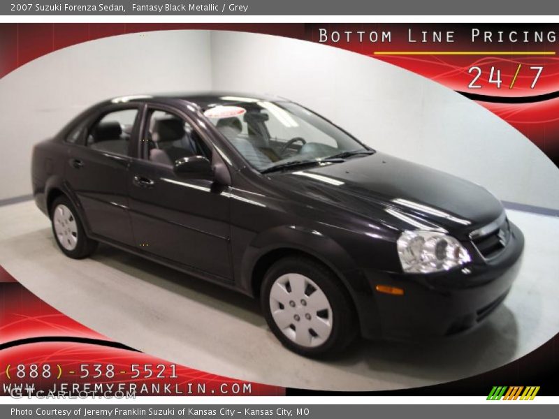Fantasy Black Metallic / Grey 2007 Suzuki Forenza Sedan