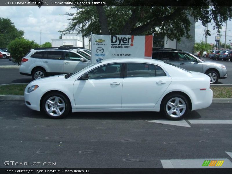 Summit White / Cocoa/Cashmere 2011 Chevrolet Malibu LS