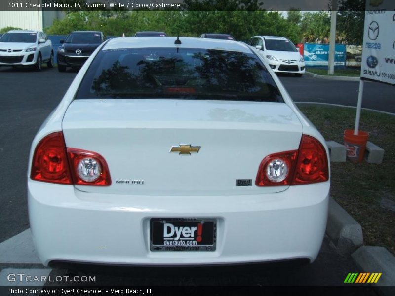 Summit White / Cocoa/Cashmere 2011 Chevrolet Malibu LS