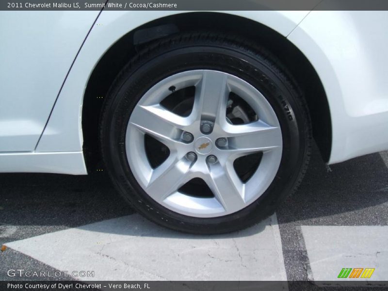 Summit White / Cocoa/Cashmere 2011 Chevrolet Malibu LS