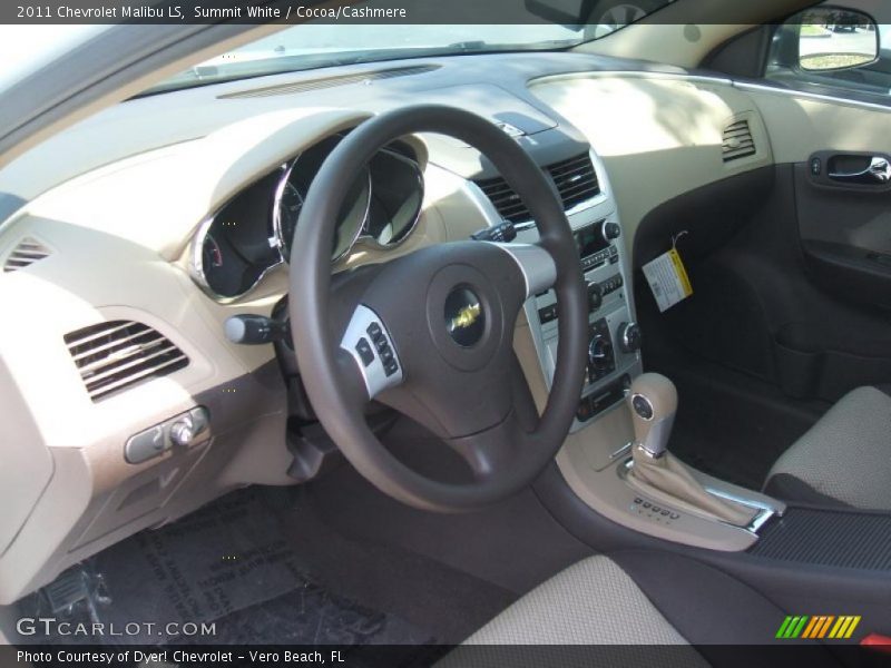 Summit White / Cocoa/Cashmere 2011 Chevrolet Malibu LS