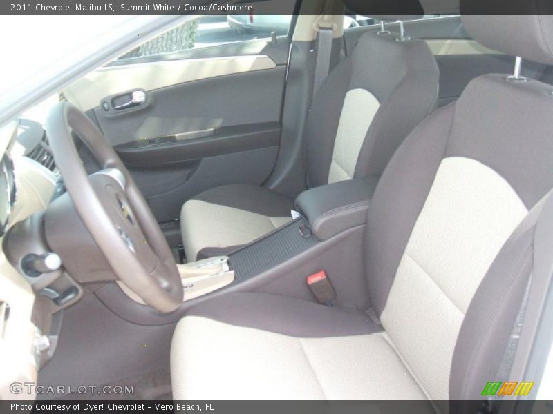 Summit White / Cocoa/Cashmere 2011 Chevrolet Malibu LS