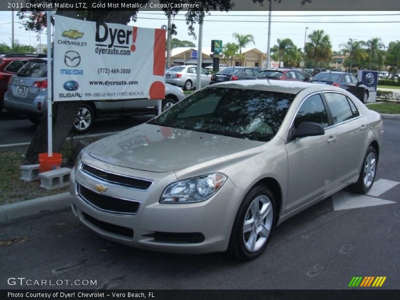 Gold Mist Metallic / Cocoa/Cashmere 2011 Chevrolet Malibu LTZ