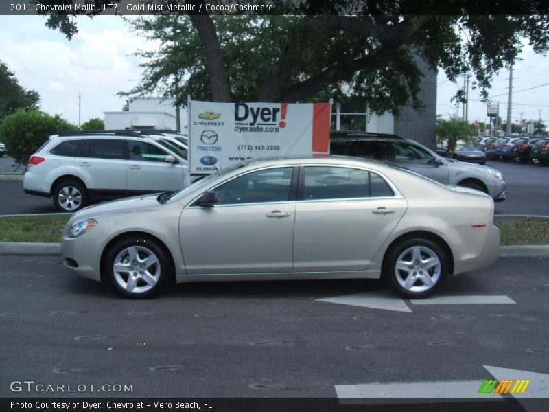 Gold Mist Metallic / Cocoa/Cashmere 2011 Chevrolet Malibu LTZ