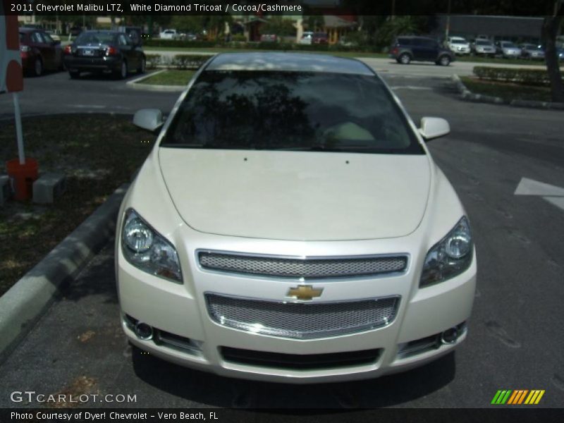 White Diamond Tricoat / Cocoa/Cashmere 2011 Chevrolet Malibu LTZ