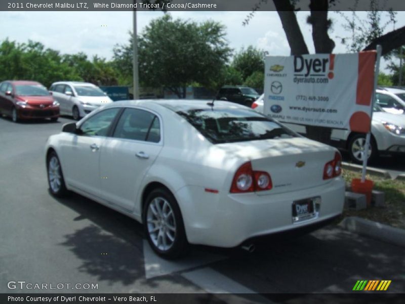 White Diamond Tricoat / Cocoa/Cashmere 2011 Chevrolet Malibu LTZ