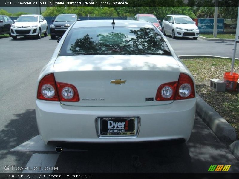 White Diamond Tricoat / Cocoa/Cashmere 2011 Chevrolet Malibu LTZ
