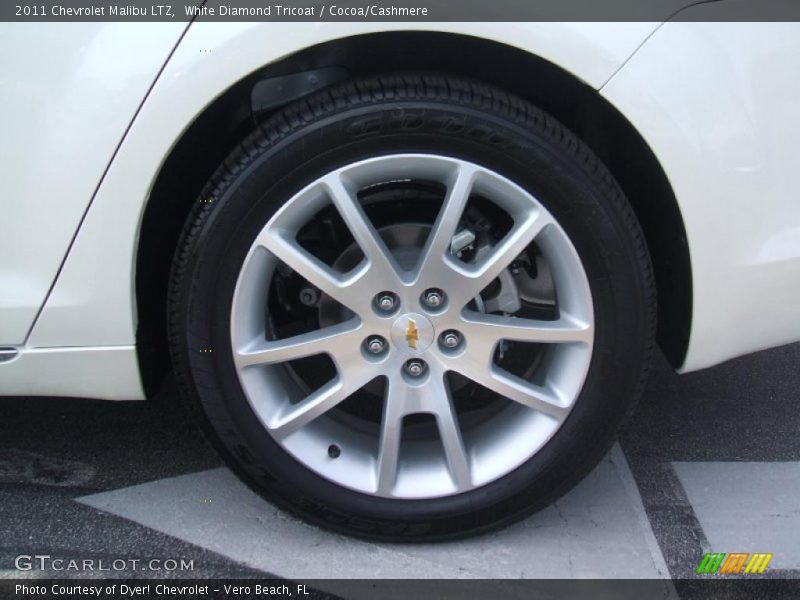 White Diamond Tricoat / Cocoa/Cashmere 2011 Chevrolet Malibu LTZ