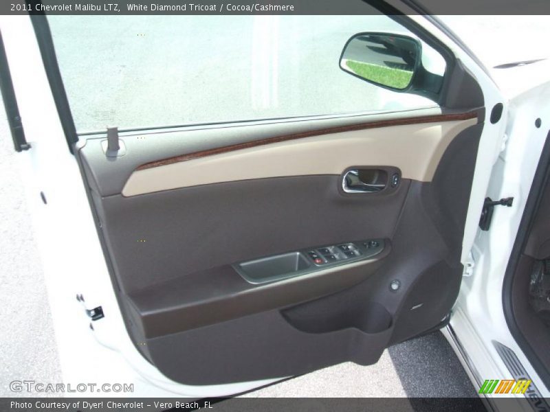 White Diamond Tricoat / Cocoa/Cashmere 2011 Chevrolet Malibu LTZ