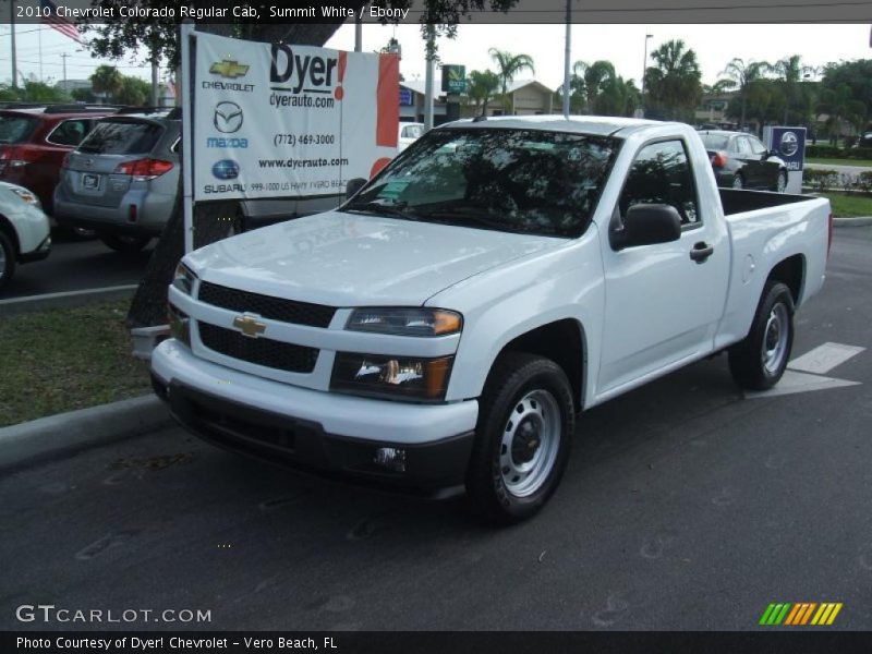 Summit White / Ebony 2010 Chevrolet Colorado Regular Cab