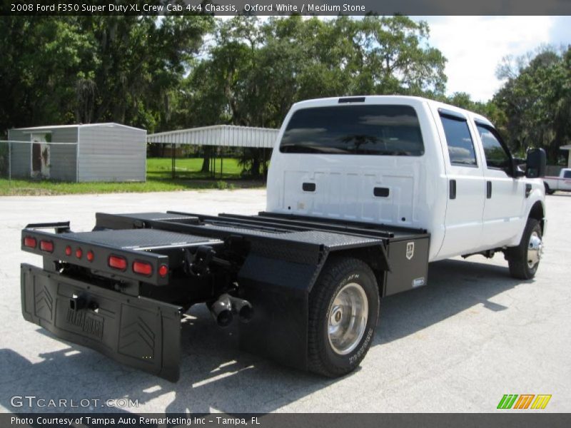 Oxford White / Medium Stone 2008 Ford F350 Super Duty XL Crew Cab 4x4 Chassis