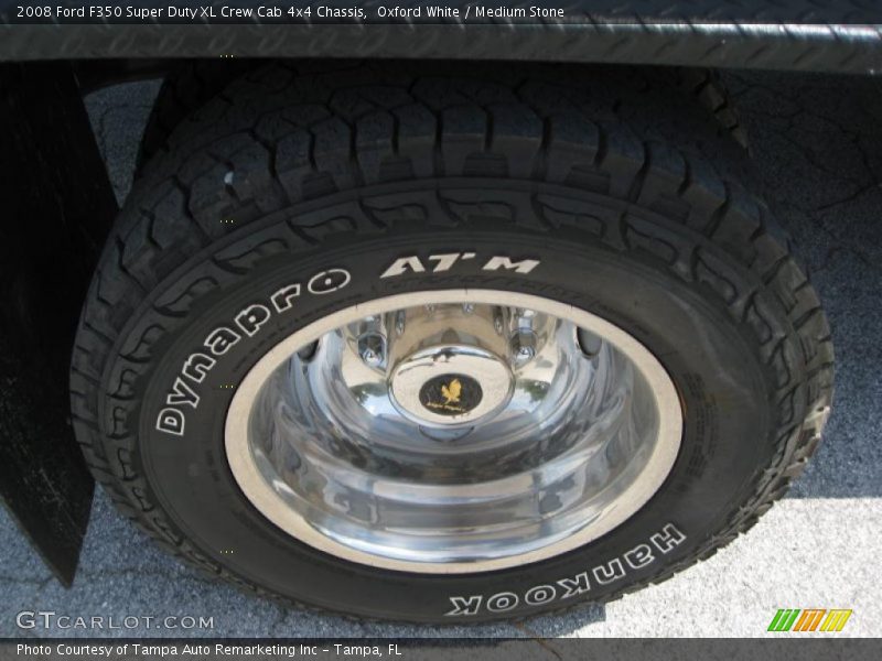 Oxford White / Medium Stone 2008 Ford F350 Super Duty XL Crew Cab 4x4 Chassis