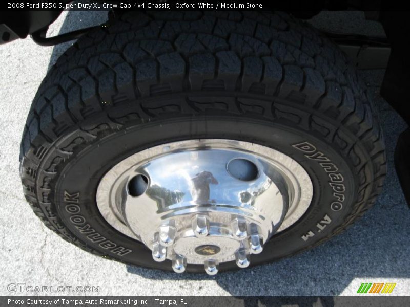 Oxford White / Medium Stone 2008 Ford F350 Super Duty XL Crew Cab 4x4 Chassis