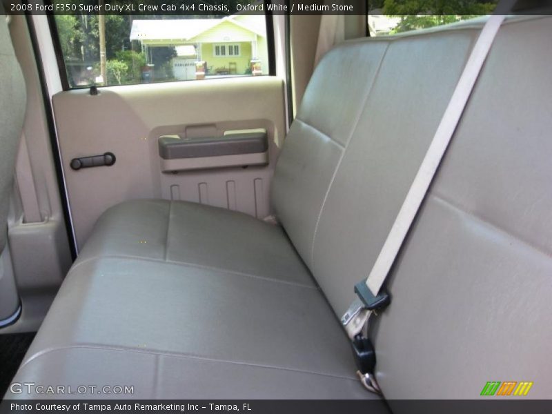 Oxford White / Medium Stone 2008 Ford F350 Super Duty XL Crew Cab 4x4 Chassis