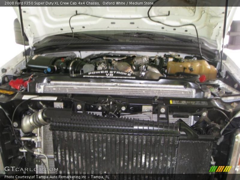 Oxford White / Medium Stone 2008 Ford F350 Super Duty XL Crew Cab 4x4 Chassis