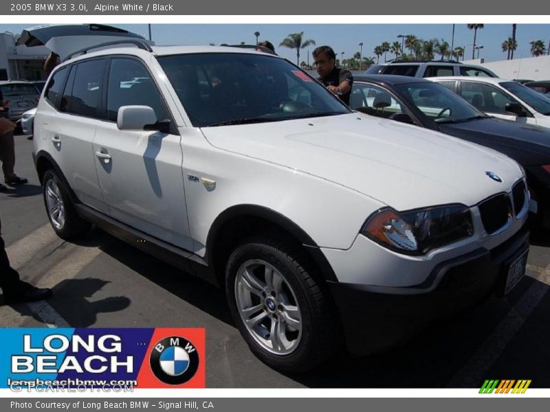 Alpine White / Black 2005 BMW X3 3.0i