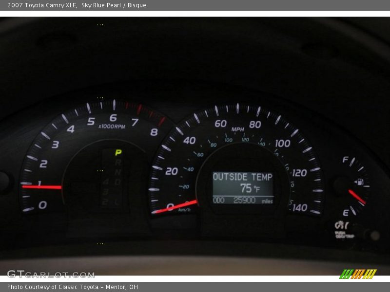 Sky Blue Pearl / Bisque 2007 Toyota Camry XLE